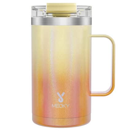 Meoky's 40oz Stainless Steel Tumbler with Handle and Leak-Proof