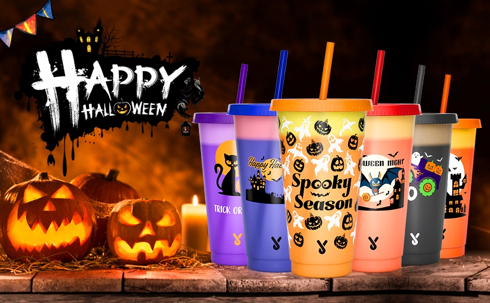 Halloween color changing cup 24oz