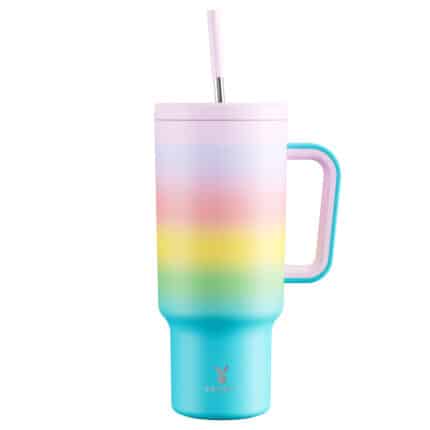 Meoky 40oz Tumbler with Handle and Straw Lid - Cotton Candy