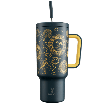 Meoky 40oz Tumbler with Handle and Straw Lid-Fortune