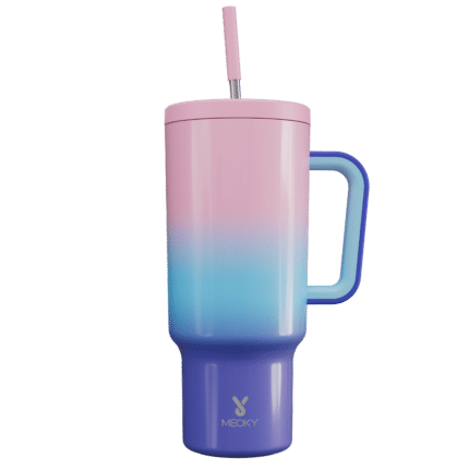 Meoky 40oz Tumbler with Handle and Straw Lid-Prismatic