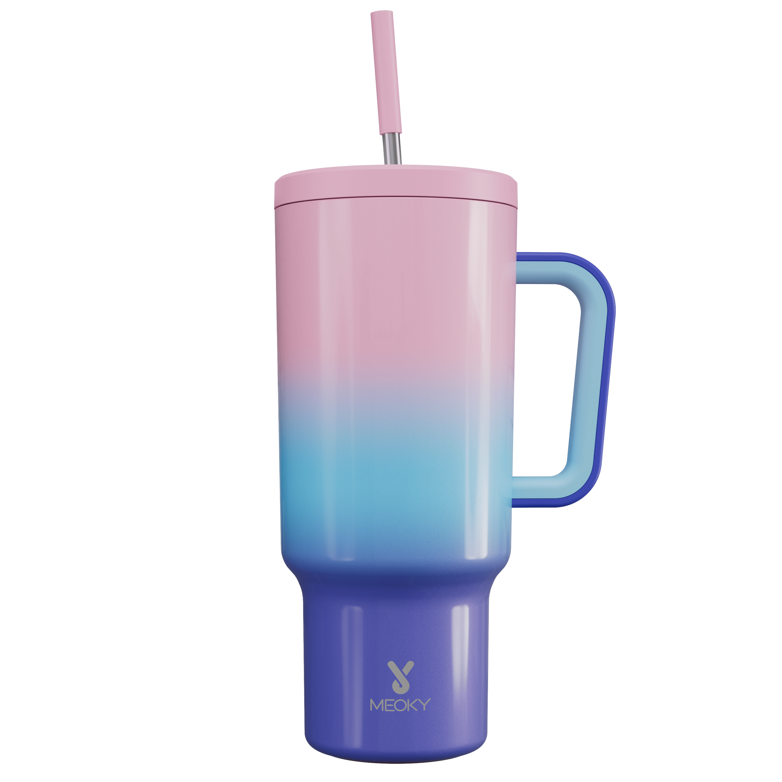 Meoky 40oz Tumbler with Handle and Straw Lid-Prismatic